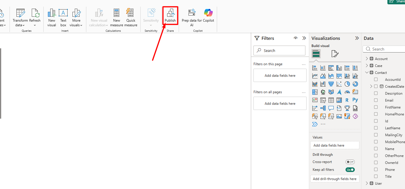 Set up incremental refresh for Salesforce data in Power BI - Step 7
