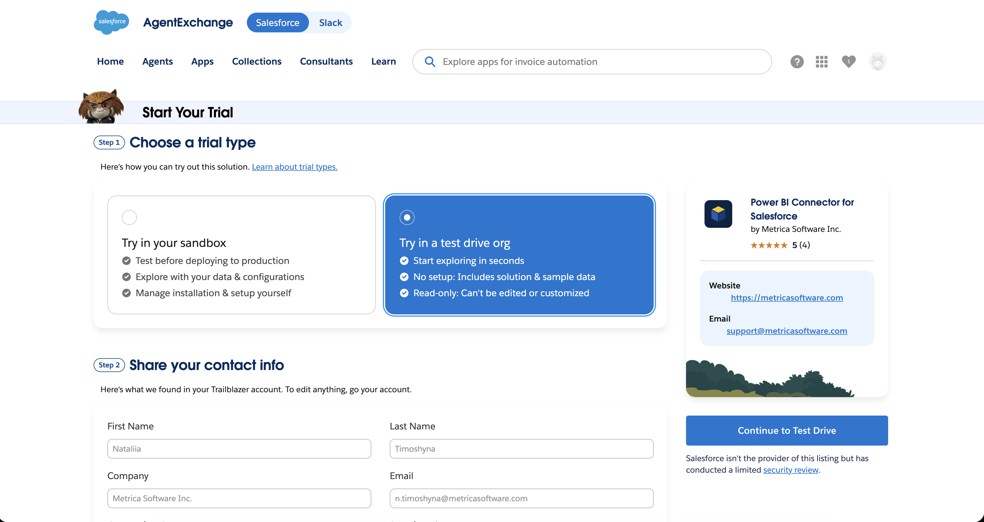 Share your contact info