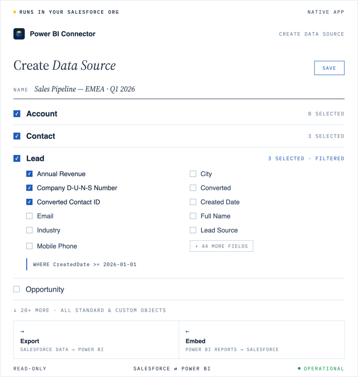Power BI Connector for Salesforce by Metrica Software

