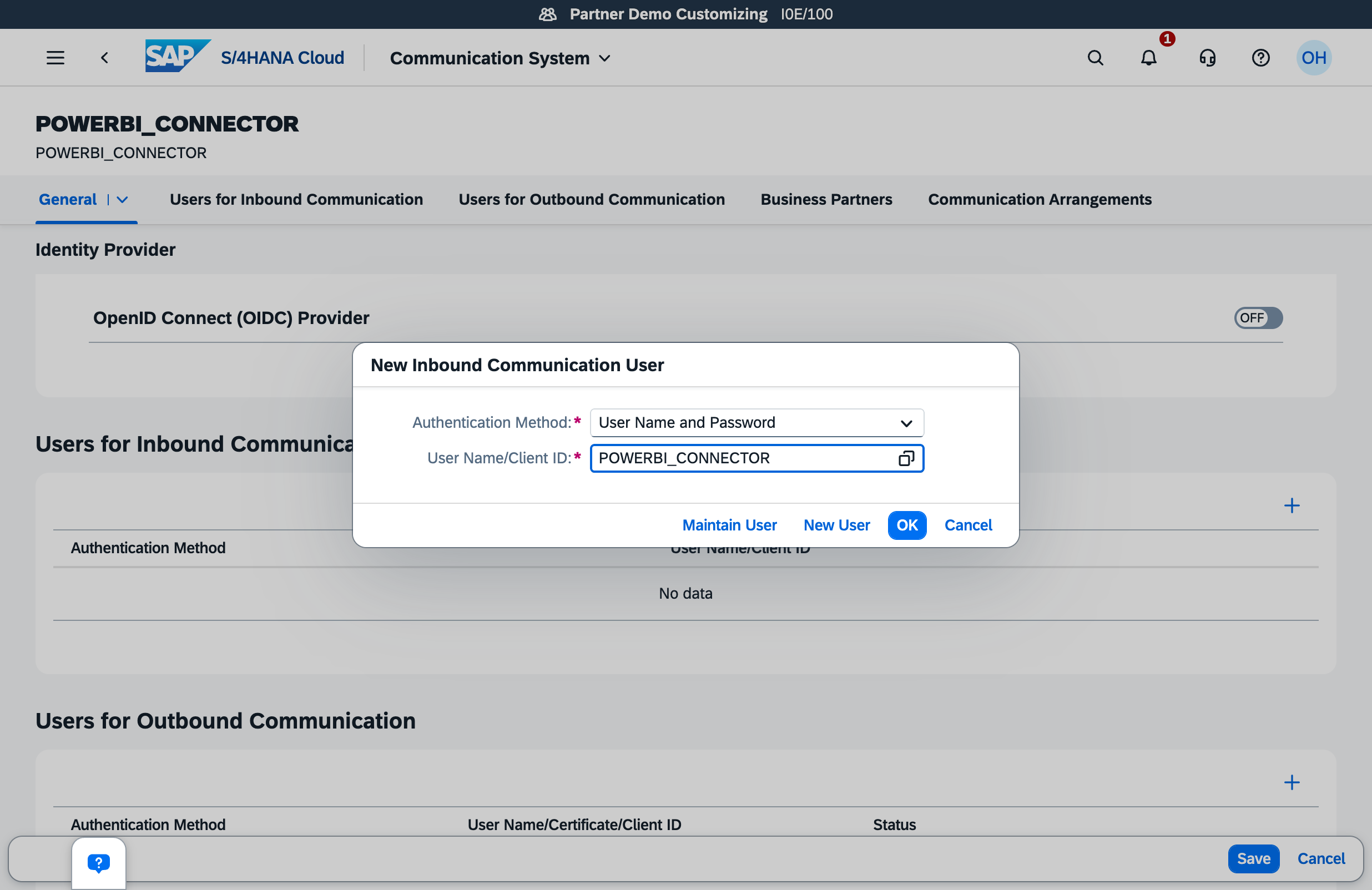 Communication System - Users for Inbound Communication