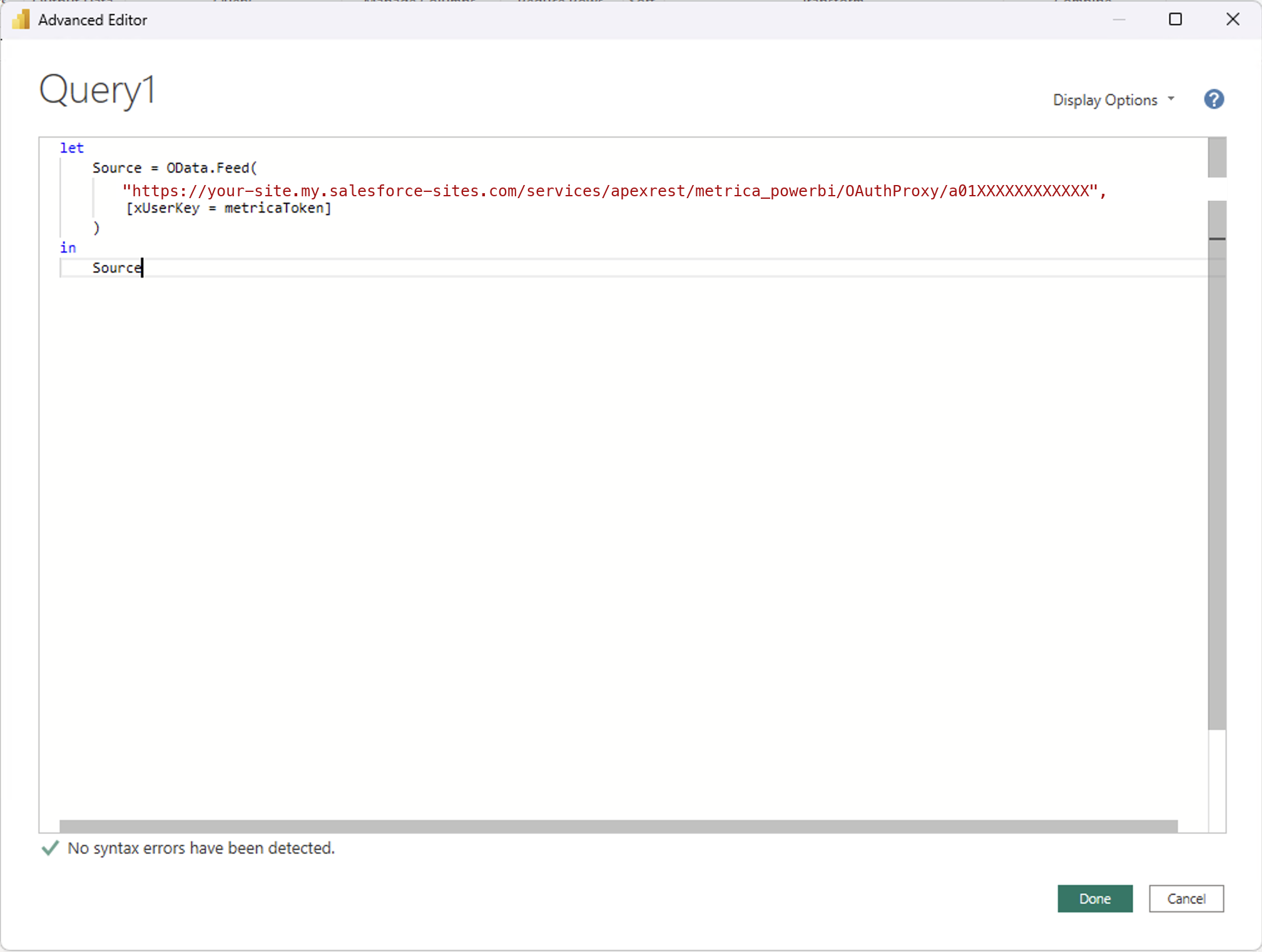 Advanced Editor with the connector script